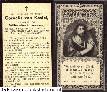 Cornelis van Kastel- Wilhelmina Hoevenaar